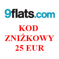 9flats.com – kupon zniżkowy 25 EUR (bez minimum rezerwacji)