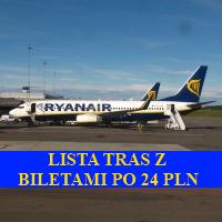 Ryanair: loty po 24 PLN (lista tras i dat)