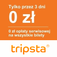 Loty krajowe od 56,76 PLN, loty europejskie od 350 PLN (promocja Tripsta.pl – brak opłaty za wystawienie biletu)