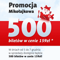 Mikołajki w OLT Jetair: 500 biletów po 159 PLN