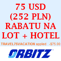 75 USD zniżki na pakiet lot+hotel w Orbitz.com
