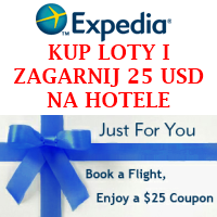 Expedia: kup loty, a otrzymasz voucher 25 USD na hotele