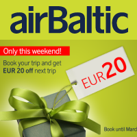 AirBaltic – zarezerwuj lot, a otrzymasz voucher o wartości 20 EUR