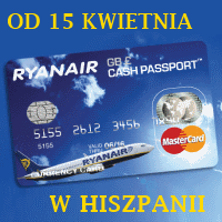 Ryanair Cash Passport w Hiszpanii od 15 kwietnia