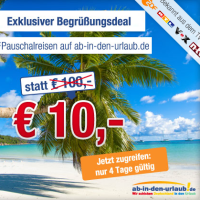 Kupon 100 EUR na wakacje w Ab-in-den-Urlaub.de