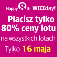 Wizz Air: z okazji 8 urodzin 8 milionów biletów za 80% ceny (loty od 3 PLN dla wszystkich)