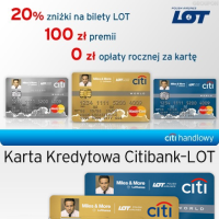 Zamów kartę Citibank LOT i zgarnij dodatkowe bonusy