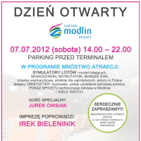 7 lipca 2012 odbędzie się Dzień Otwarty Lotniska Warszawa/Modlin