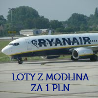 HIT!!! Mega tanie loty Ryanair z Modlina od 1 PLN!