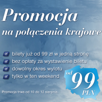 Weekendowa promocja LOTu: loty krajowe już od 77 PLN