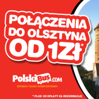 PolskiBus: nowa trasa do Olsztyna i bilety od 1 PLN