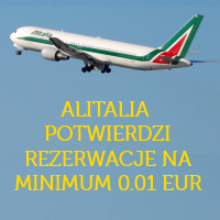 Alitalia uznaje “japońskie” rezerwacje!!! Ale tylko te na minimum 0.01 EUR…