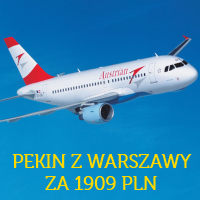 Austrian Airlines: Pekin z Warszawy za 1909 PLN