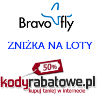 Kod zniżkowy 10 EUR (41 PLN) na loty w Bravofly