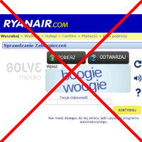 Ryanair: na stronie nie ma już kodów captcha