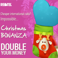 Rebtel: tanie rozmowy zagraniczne i do Polski + 200% bonusu! (świąteczna promocja)