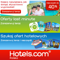 10% rabatu na Hotels.com (np. Barcelona od 31 PLN, Berlin od 24 PLN, Budapeszt od 30 PLN, Londyn od 53 PLN i inne)