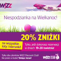 Wizz Air na Wielkanoc: loty od 33,20 PLN (duża lista przykładowych lotów!)