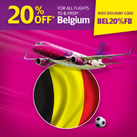 Kod rabatowy na loty Wizz Air do/z Belgii. Bruksela Charleroi za 66 PLN, Bruksela lub Brugia za 108 PLN.