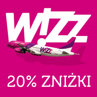 20% rabatu na loty Wizz Air poprzez aplikację mobilną (loty od 38,20 PLN w każdą stronę)