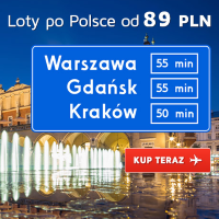 PLL LOT: loty krajowe od 89 PLN (z bagażem)