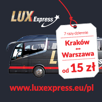 Lux Express: z Krakowa do Warszawy od 15 PLN