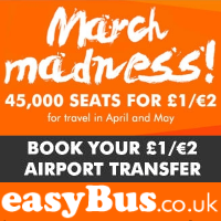 easyBus: 45000 biletów od 1 GBP na transfery z londyńskich lotnisk