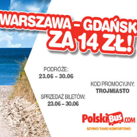 PolskiBus: Warszawa – Gdańsk od 14 PLN*