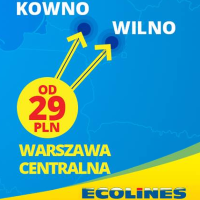 Ecolines: Kowno oraz Wilno z Warszawy za 29 PLN