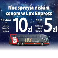 Lux Express: bilety od 5 PLN (nocna promocja)