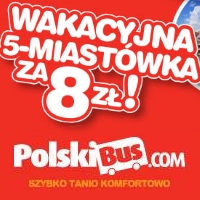 PolskiBus: wakacyjna 5-miastówka od 8 PLN*
