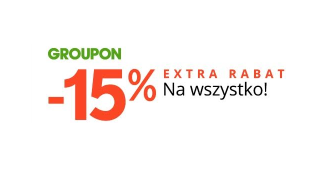 15% zniżki na wszystko na Groupon.pl