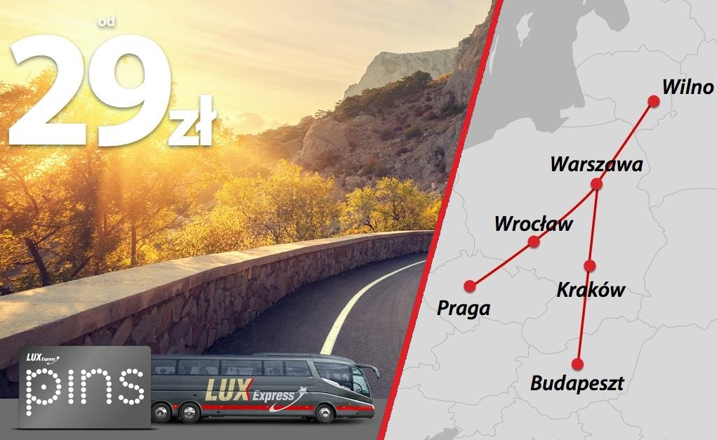 LuxExpress: Budapeszt, Praga i Wilno już od 29 PLN