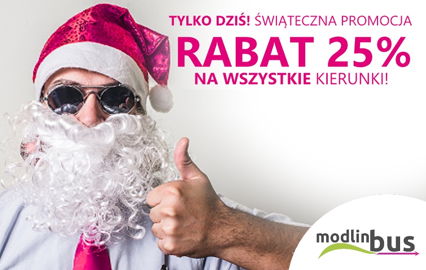 Modlinbus: 25% rabatu w “Promocji Świątecznej”