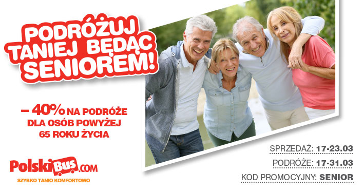 PolskiBus.com: seniorzy podróżują aż o 40% taniej
