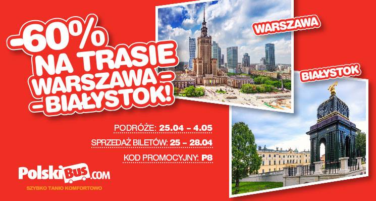 PolskiBus: 60% rabatu na bilety w majówkę i nie tylko (trasa P8)
