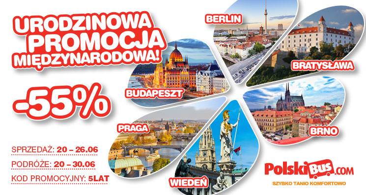 PolskiBus: aż 55% zniżki na wszystkie trasy międzynarodowe