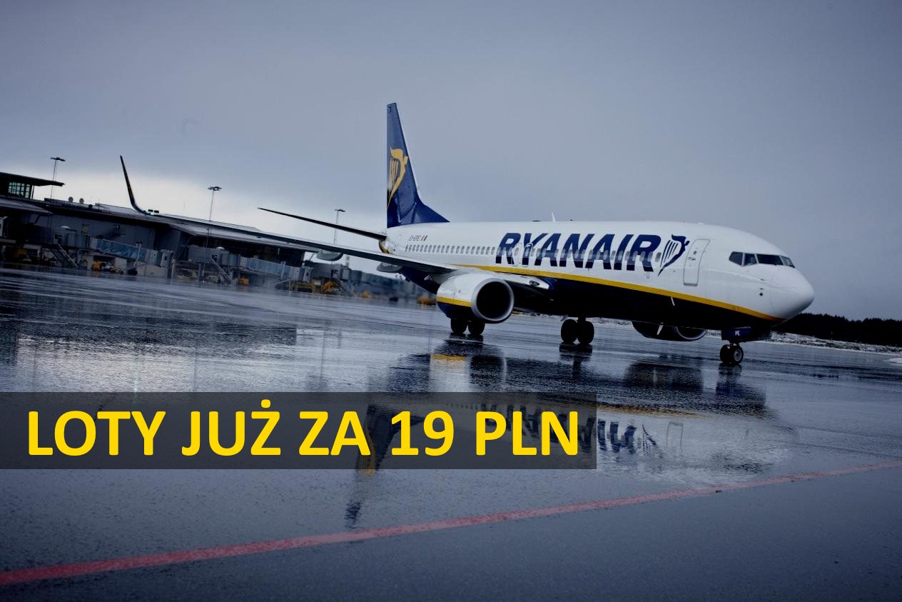 Ryanair: wiele tras z Polski już od 19 PLN w każdą stronę!