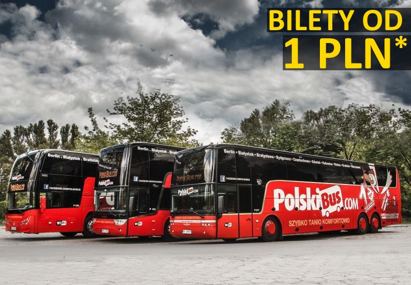 PolskiBus: aż 8 nowych tras oraz bilety już od 1 PLN*