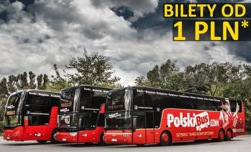 PolskiBus: nowe terminy kursów z biletami od 1 PLN*