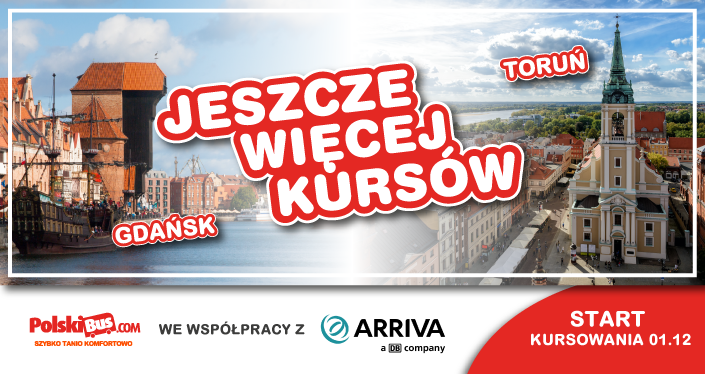 PolskiBus: nowe kursy i bilety już od 1 PLN*