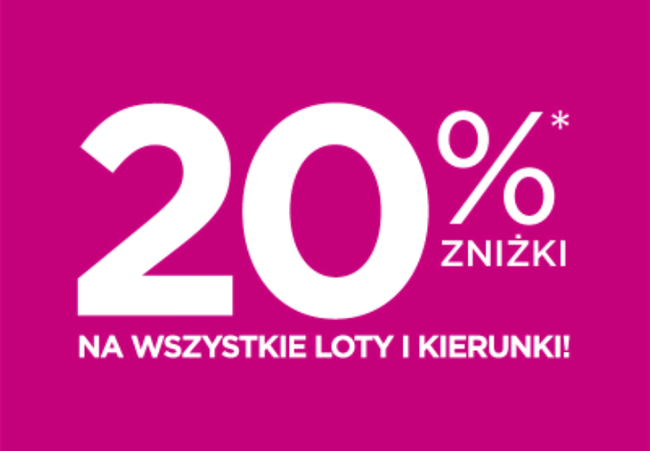 Wizz Air: do 20% zniżki na wszystkie loty!