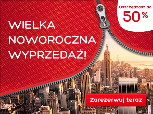 PRZEGLĄD PROMOCJI: noworoczna wyprzedaż noclegów na hotels.com