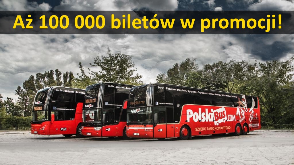 PolskiBus: Zimowa Bonanza i 100 000 biletów cenie od 5 PLN*!