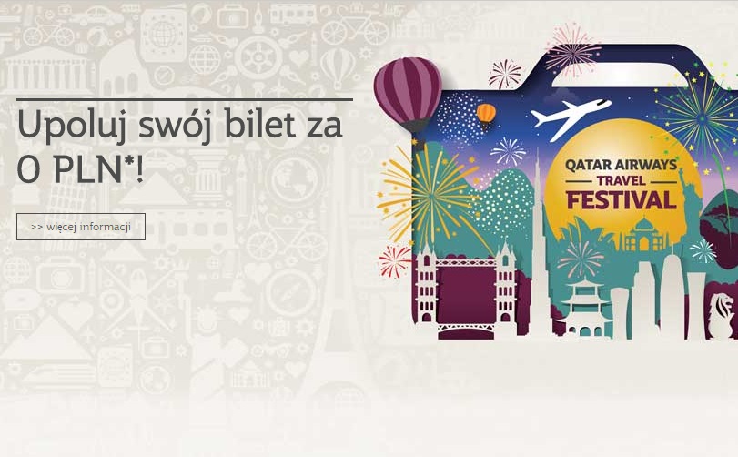 Qatar Airways Treasure Hunt, czyli bilety z taryfą 0 PLN. Start o 11!