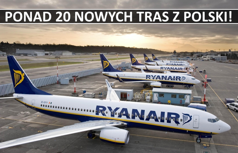 Wysyp nowych tras Ryanair z Polski. Sprawdź dokąd będzie można polecieć.