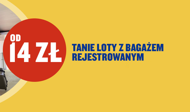 Ryanair: tanie loty krajowe w Polsce od 12 PLN + promocja na bagaż rejestrowany