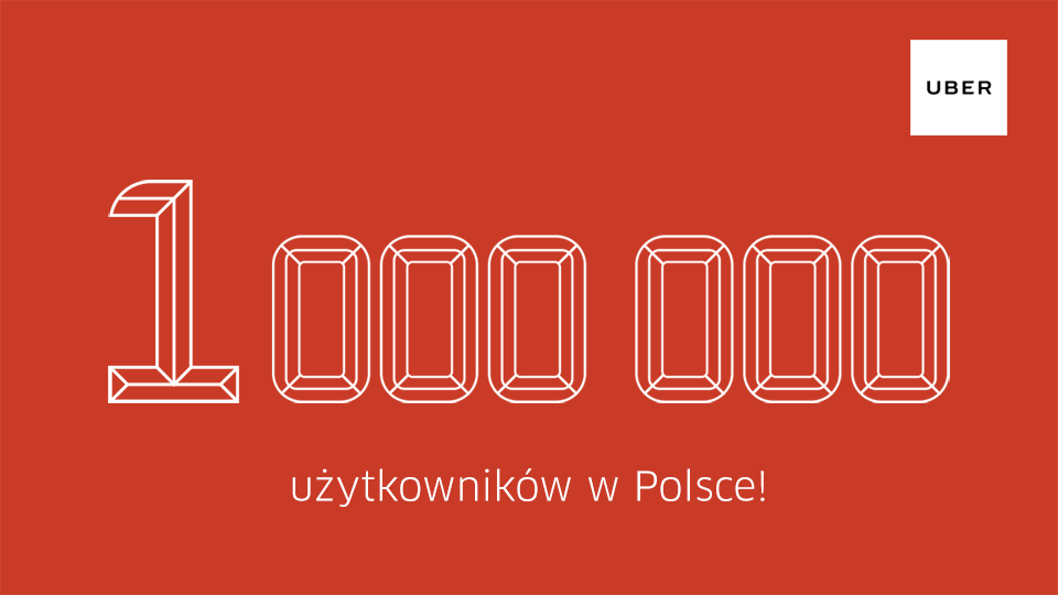 Uber: 1 milion użytkowników w Polsce (+podwójny bonus do zdobycia!)