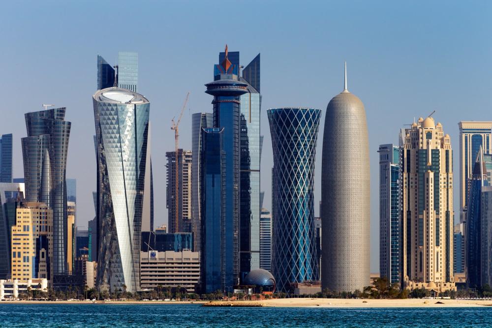 Katar Doha Dausza Katar-panorama-dzien-Depositphotos_38298409_original-1000x667px