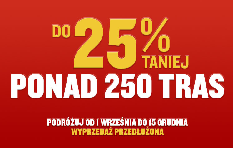 Ryanair: jesienna wyprzedaż została przedłużona (przykłady tras)